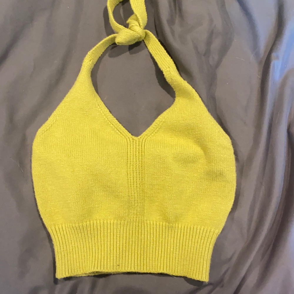 knit green halter🌻
